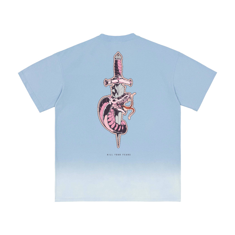 Bottom Sunfade Gradient Washed Vintage T-Shirt(250GSM)