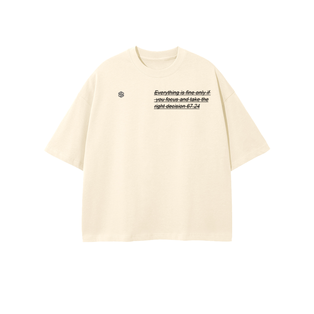 Unisex 100% Combed Cotton Cropped Oversized T-shirt (250g)