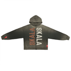 Unisex Washed Distressed Dystopian Streetwear Zip-Up Hoodie(420GSM)