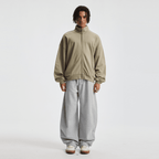 Unisex Brushed Stand-collar Zip-up Jacket