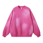 Round Neck Washed Distressed Ombre Heavyweight Sweatshirt(440GSM)