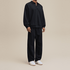 Men’s Half-Placket Polo Collar Sweatshirt