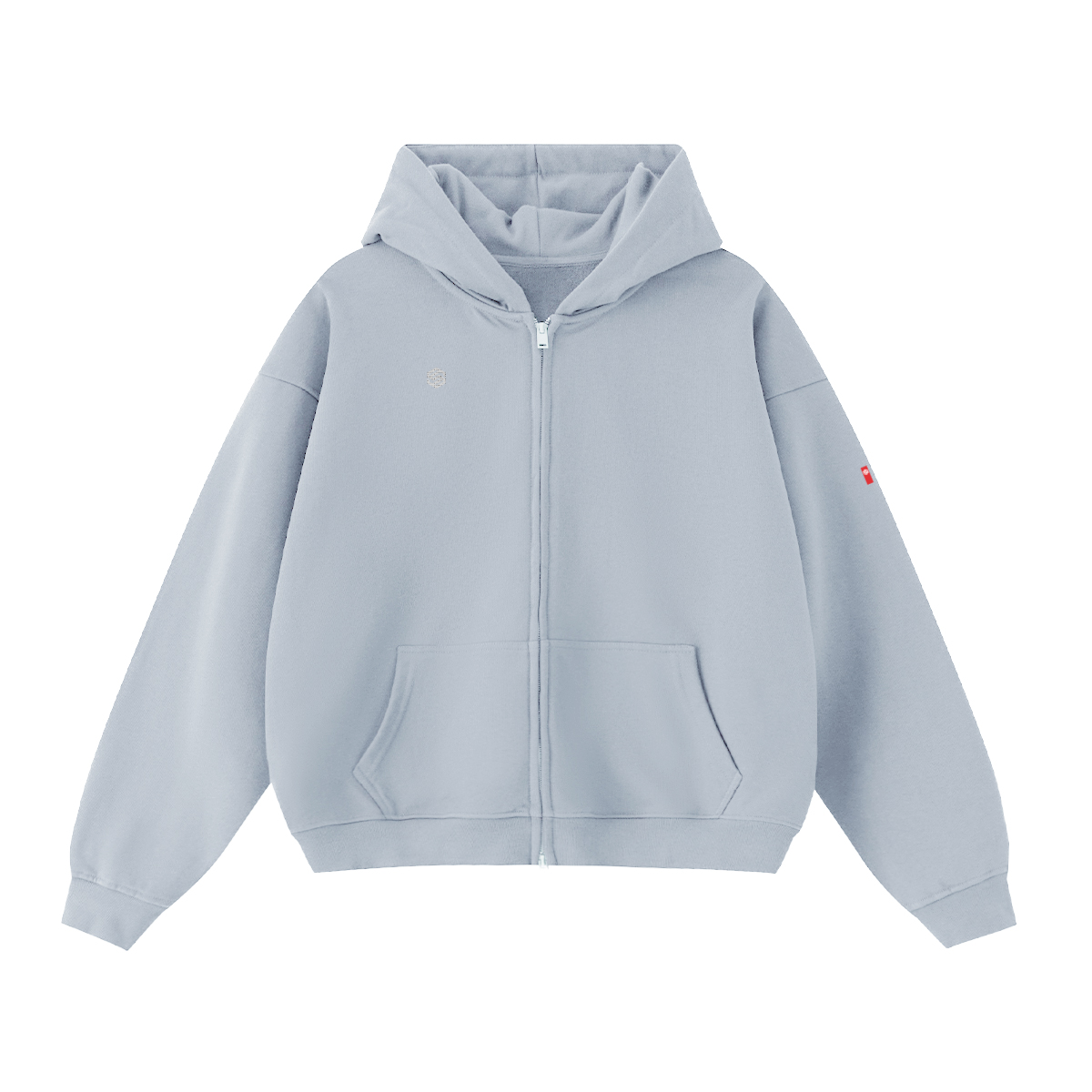 Unisex Cropped Double-Zip Hoodie (460 GSM)