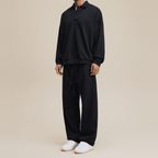 Men’s Half-Placket Polo Collar Sweatshirt