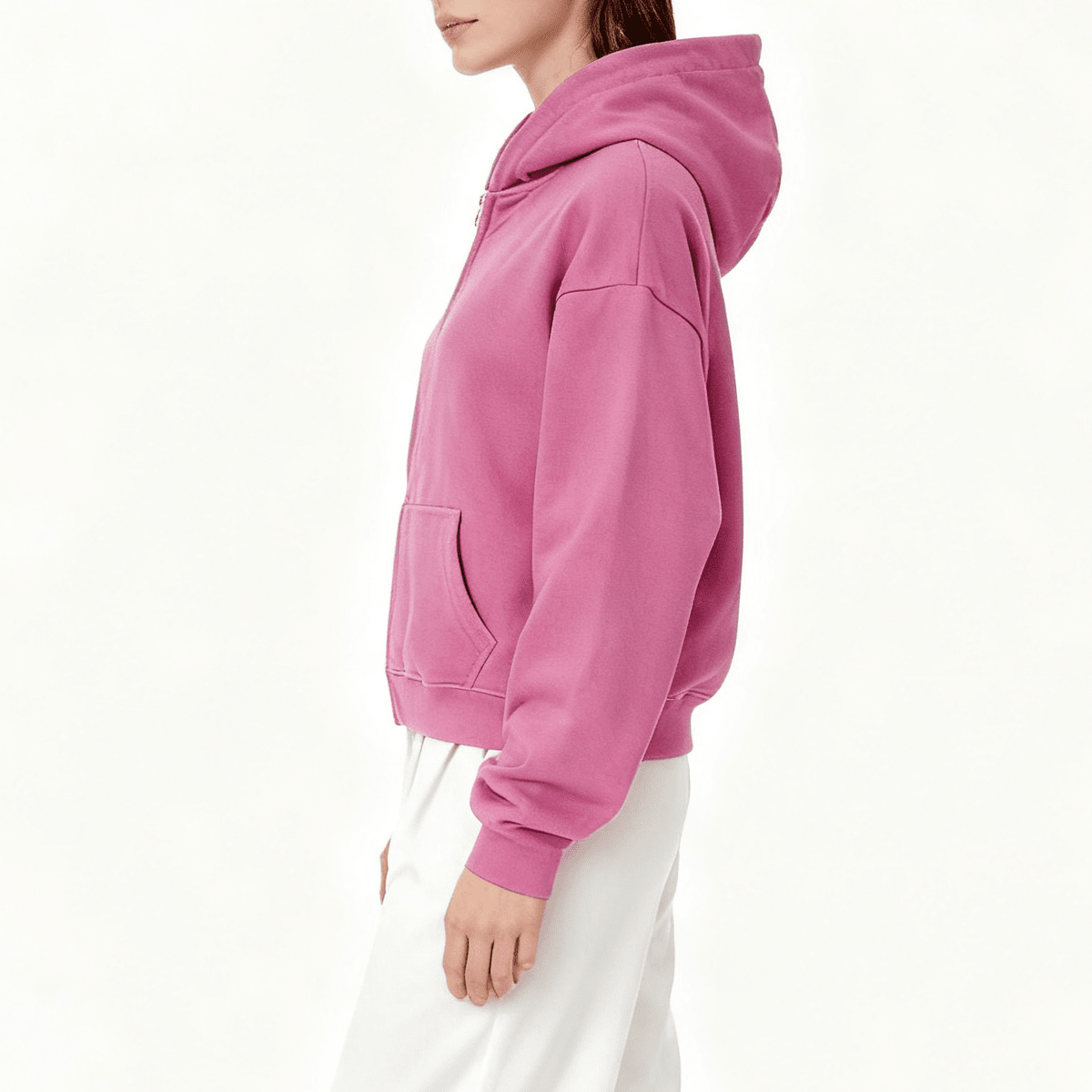 Unisex Cropped Oversized Zip-up Hoodie (460 GSM)