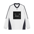 Colorblock V-neck Long Sleeve Shirt