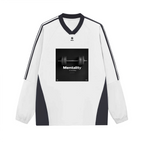 Colorblock V-neck Long Sleeve Shirt