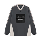 Colorblock V-neck Long Sleeve Shirt