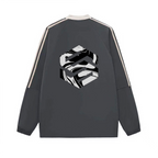 Colorblock V-neck Long Sleeve Shirt