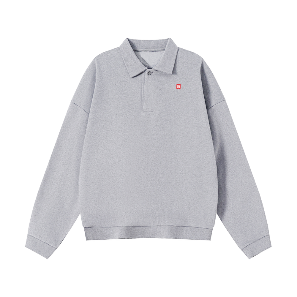 Men’s Half-Placket Polo Collar Sweatshirt