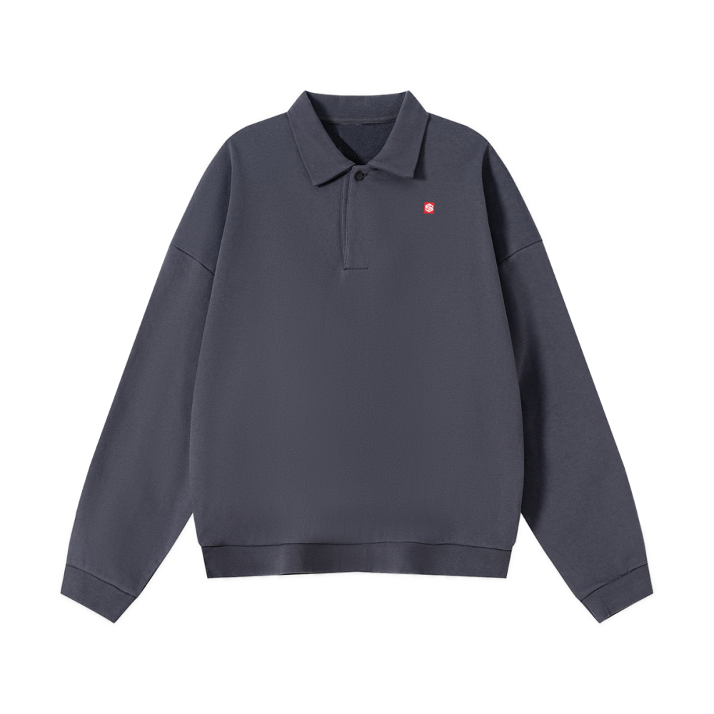 Men’s Half-Placket Polo Collar Sweatshirt