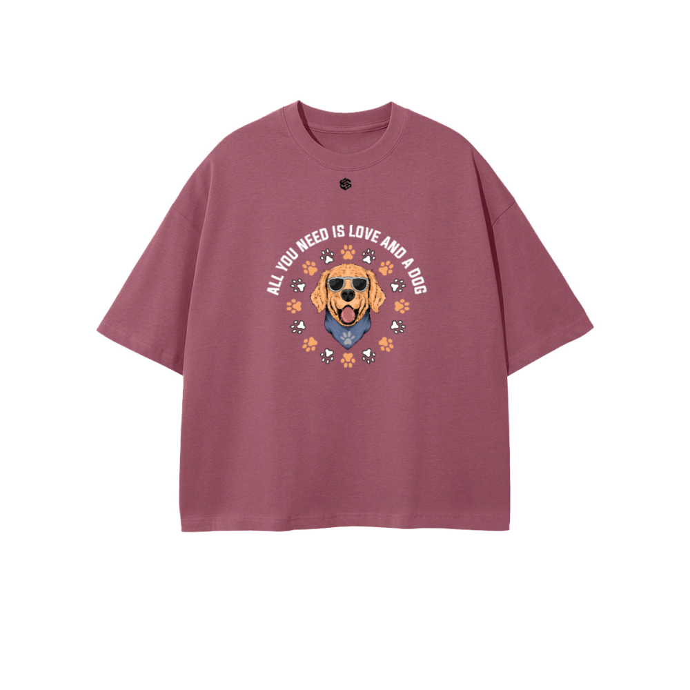 Unisex 100% Combed Cotton Cropped Oversized T-shirt (250g)