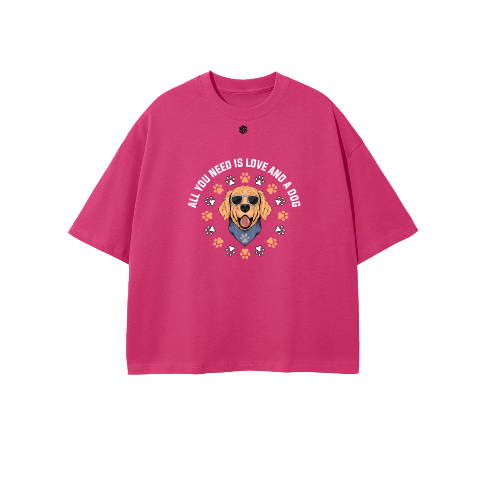 Unisex 100% Combed Cotton Cropped Oversized T-shirt (250g)