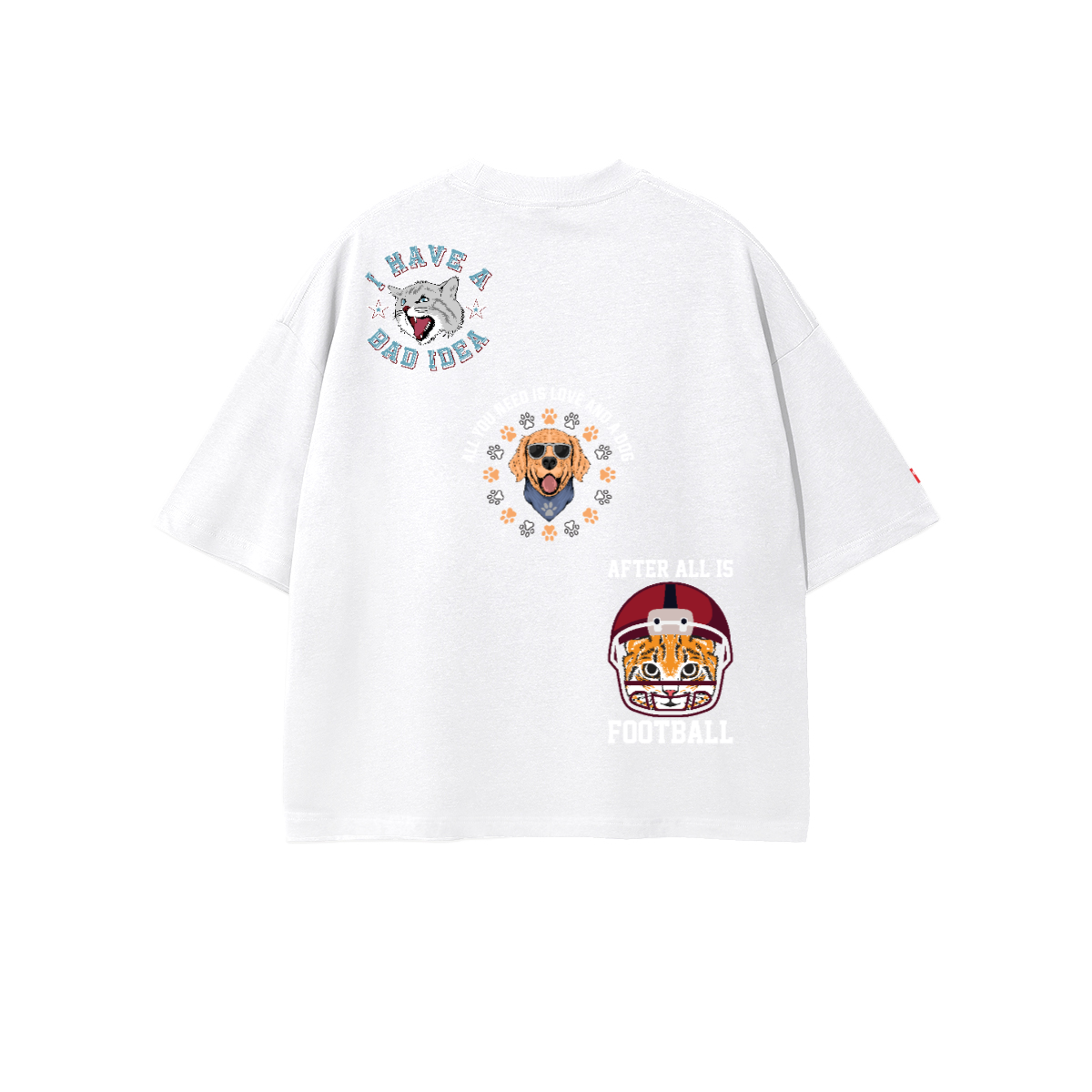 Unisex 100% Combed Cotton Cropped Oversized T-shirt (250g)