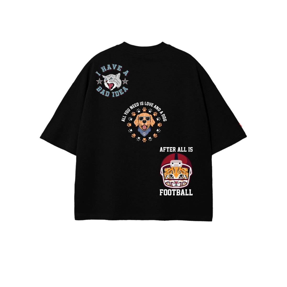 Unisex 100% Combed Cotton Cropped Oversized T-shirt (250g)