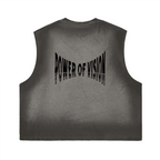 Unisex Cropped Boxy Washed Gradient Pure Cotton Tank Top (230 gsm)