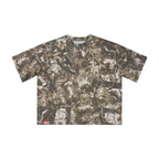 Unisex Cropped Camouflage Tree Print T-shirt（250GSM）