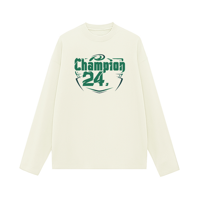 Unisex 100% Cotton Solid Color Long Sleeve T-shirt（280GSM）