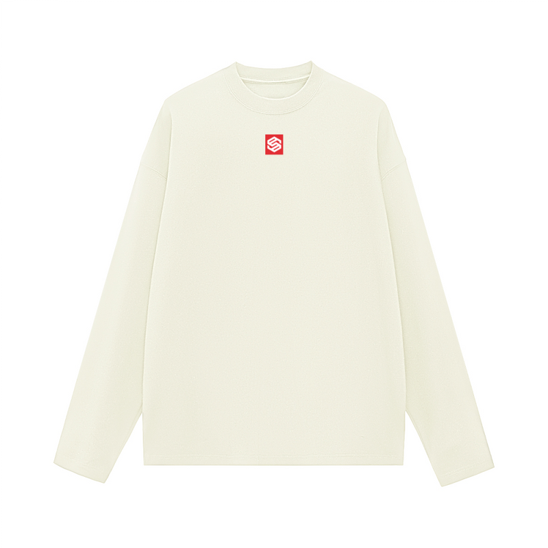 Unisex 100% Cotton Solid Color Long Sleeve T-shirt（280GSM）