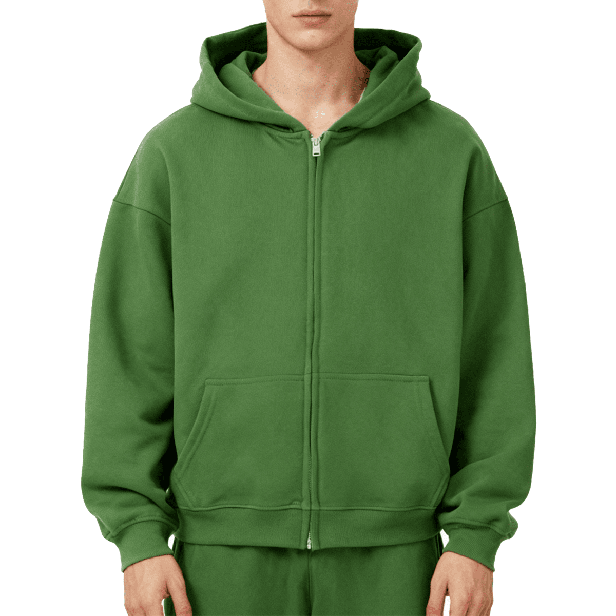 Unisex Cropped Oversized Zip-up Hoodie (460 GSM)