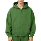 Unisex Cropped Oversized Zip-up Hoodie (460 GSM)