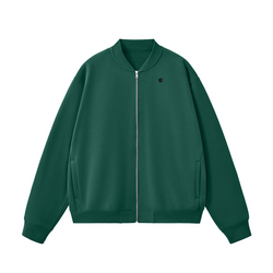 Unisex Fleece Zip-Up Baseball Jacket（360GSM）