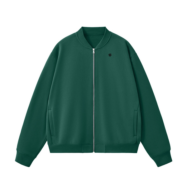 Unisex Fleece Zip-Up Baseball Jacket（360GSM）