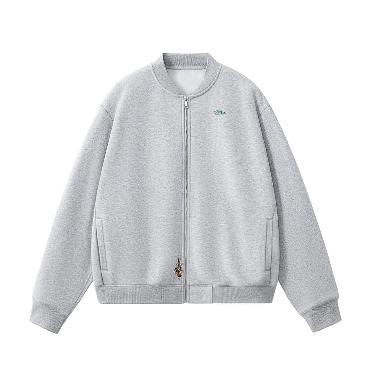 Unisex Fleece Zip-Up Baseball Jacket（360GSM）