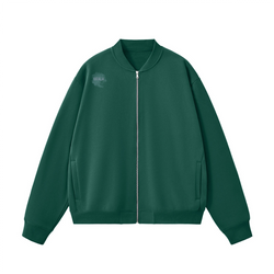 Unisex Fleece Zip-Up Baseball Jacket（360GSM）