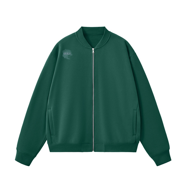 Unisex Fleece Zip-Up Baseball Jacket（360GSM）