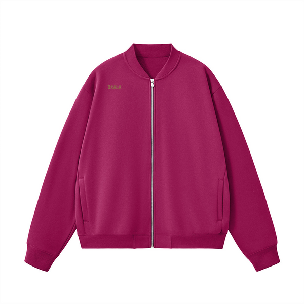 Unisex Fleece Zip-Up Baseball Jacket（360GSM）