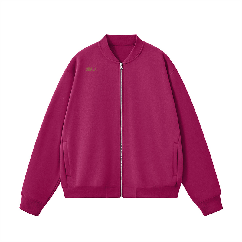 Unisex Fleece Zip-Up Baseball Jacket（360GSM）