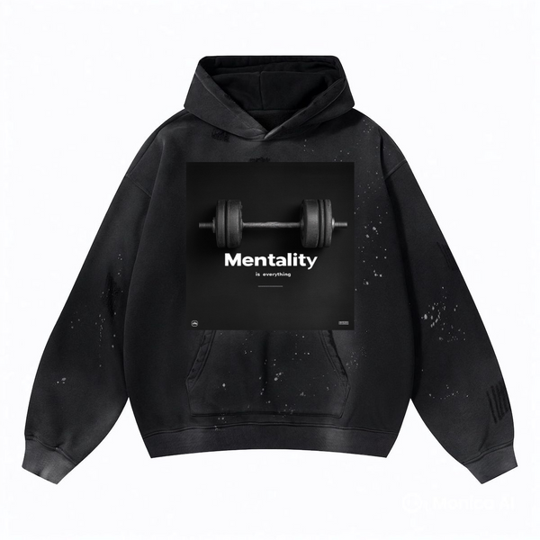 vintage wash fleece hoodie