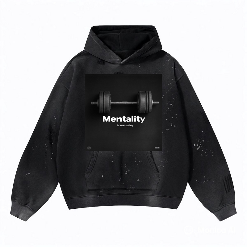 vintage wash fleece hoodie