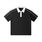 unisex polo shirt with contrast collar
