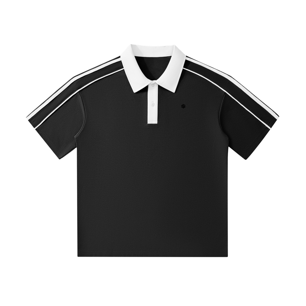 unisex polo shirt with contrast collar