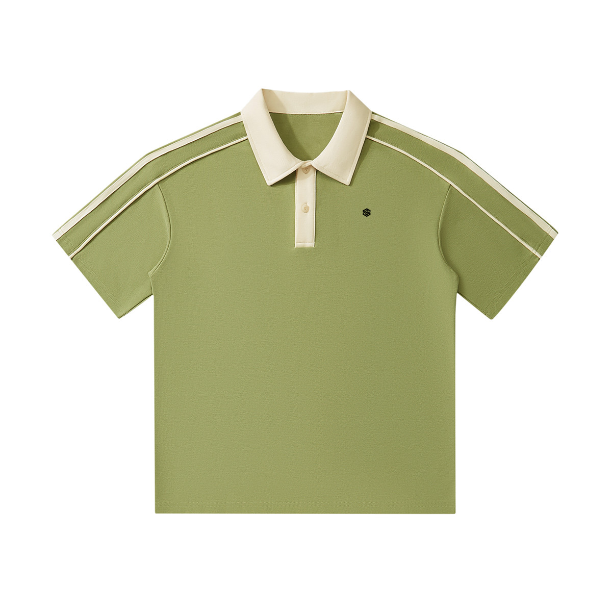 unisex polo shirt with contrast collar