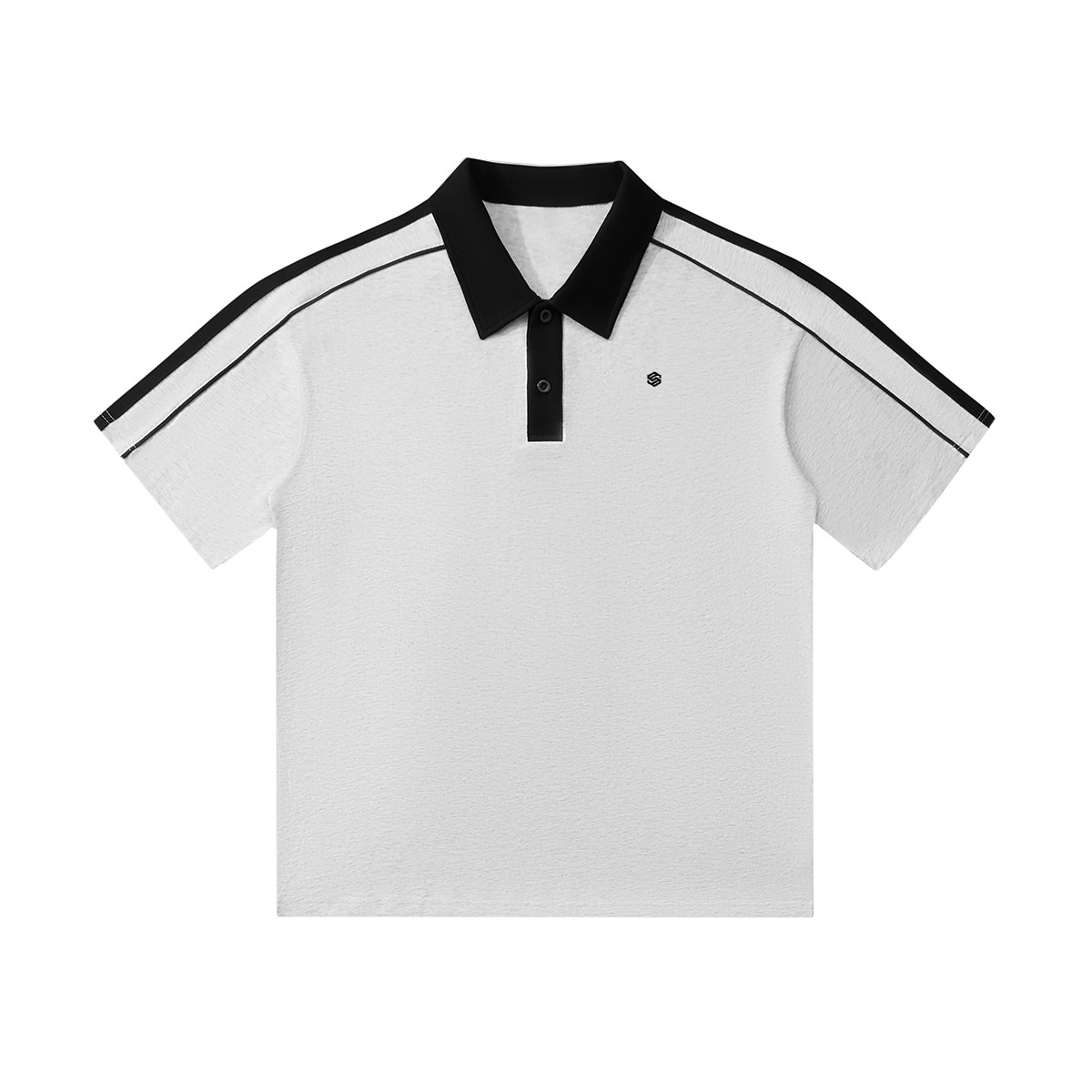 unisex polo shirt with contrast collar