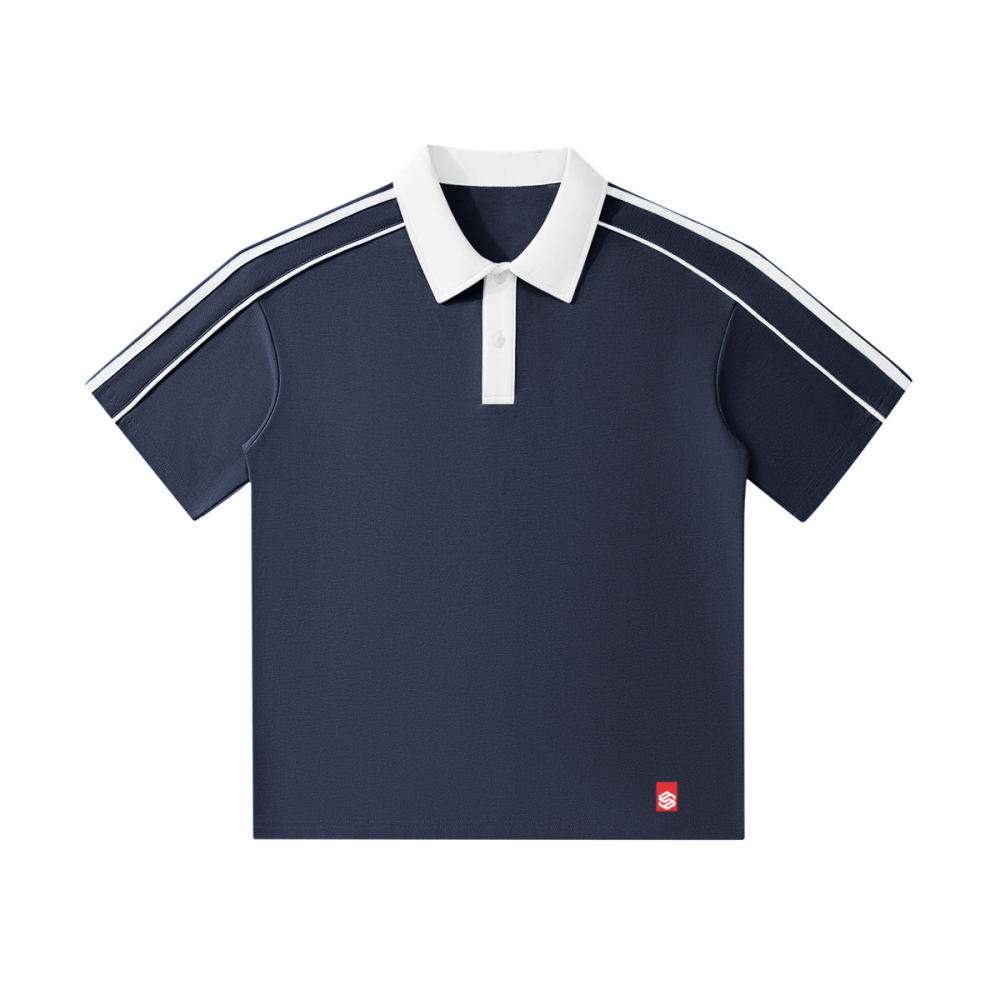 unisex polo shirt contrast collar
