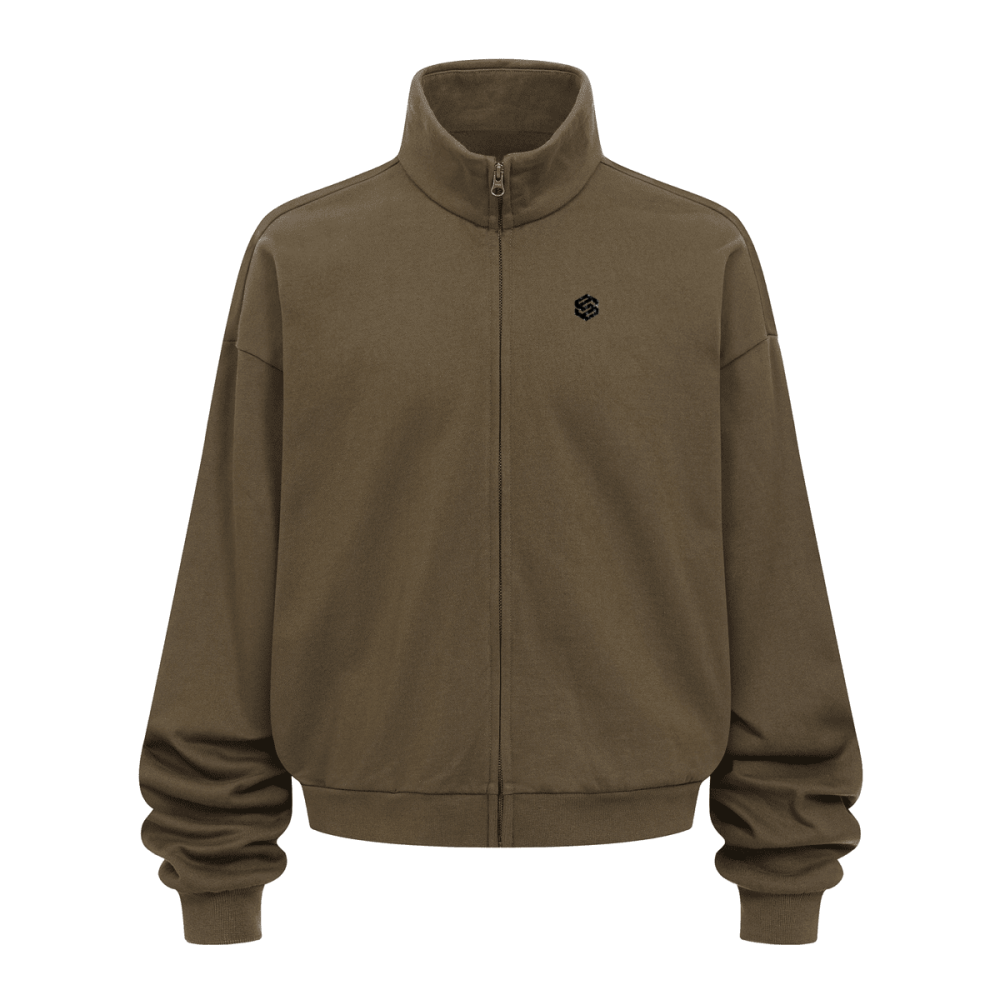 Unisex Brushed Stand-collar Zip-up Jacket（410GSM）