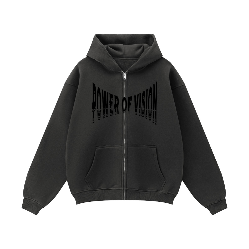 Unisex Fleece Zip-up Oversized Hoodie(380GSM)