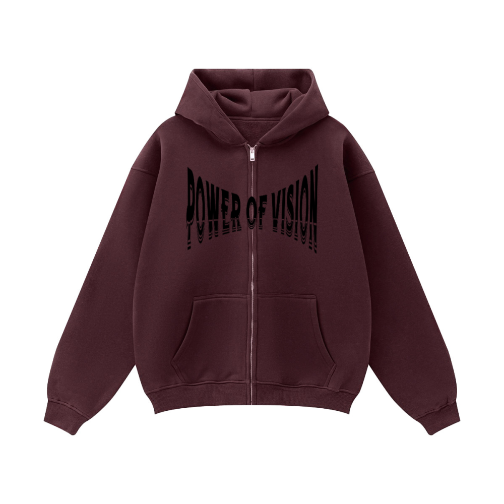 Unisex Fleece Zip-up Oversized Hoodie(380GSM)