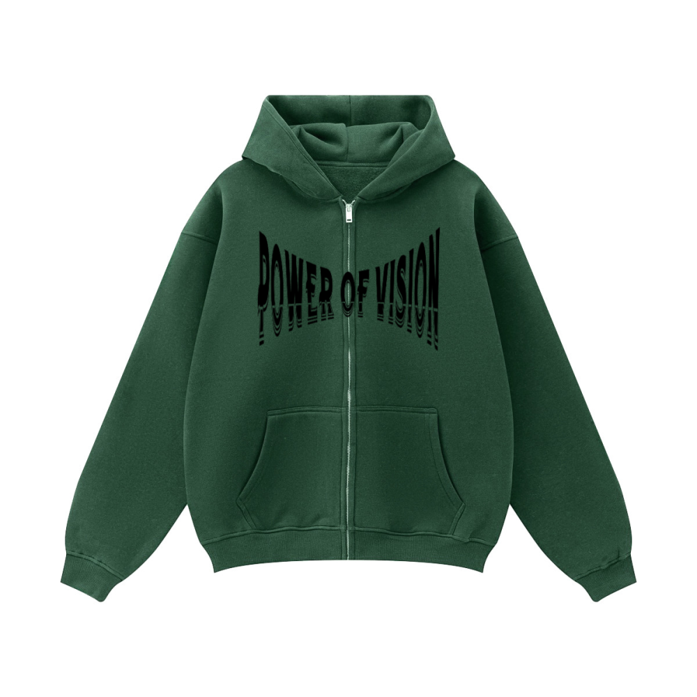 Unisex Fleece Zip-up Oversized Hoodie(380GSM)