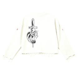 Unisex Waffle Cropped Long Sleeve Shirt(290G)