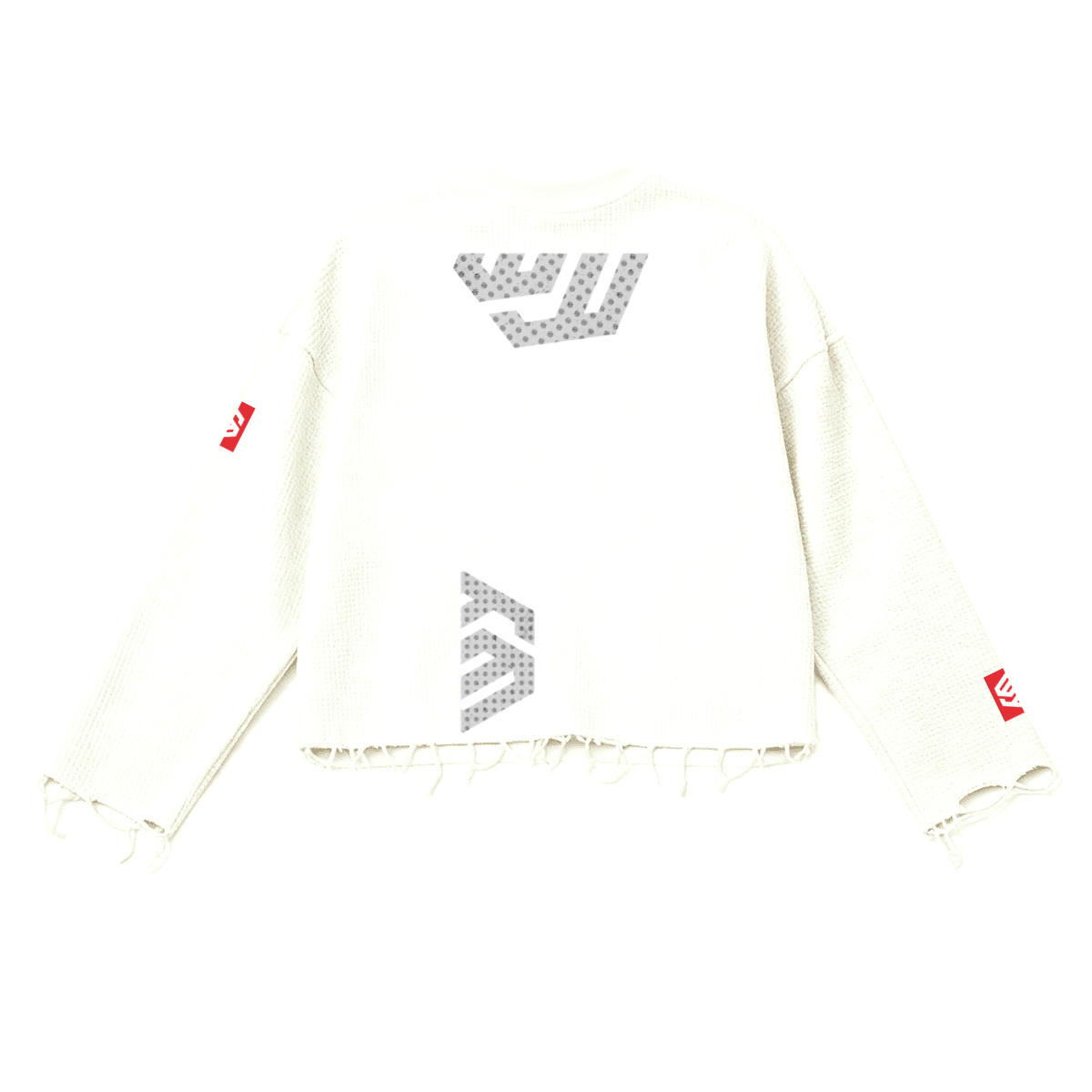 Unisex Waffle Cropped Long Sleeve Shirt(290G)