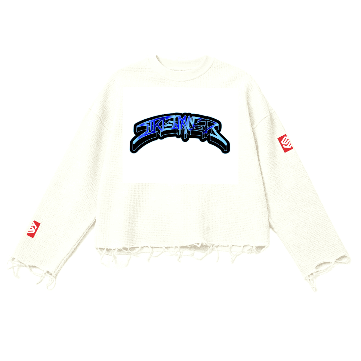 Unisex Waffle Cropped Long Sleeve Shirt(290G)