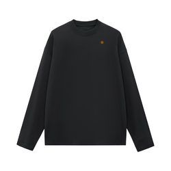 Unisex 100% Cotton Solid Color Long Sleeve T-shirt