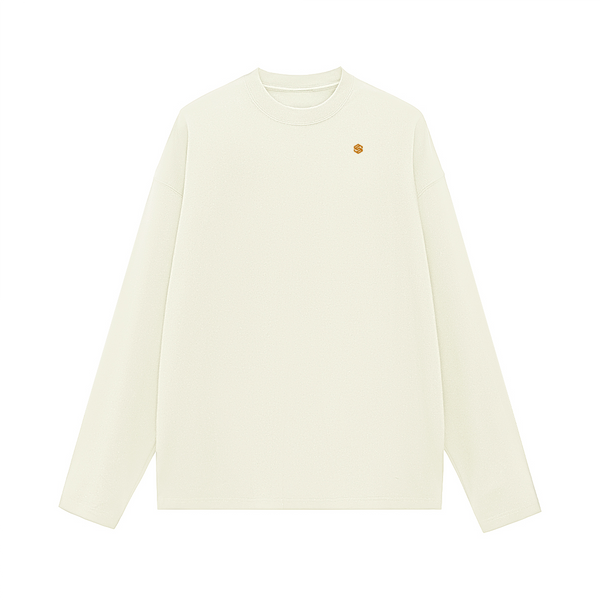 Unisex 100% Cotton Solid Color Long Sleeve T-shirt