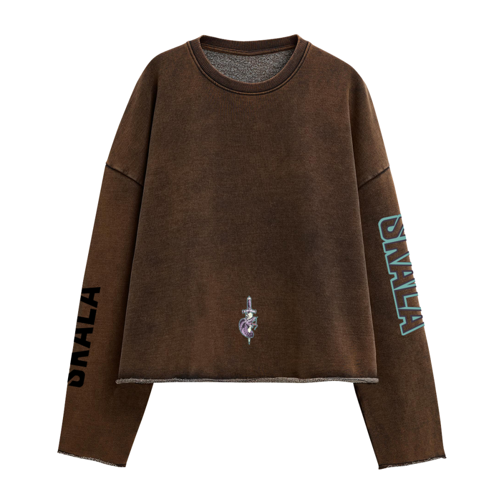 Unisex Washed Cropped Sweatshirt