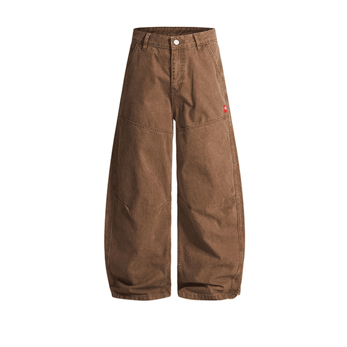 Unisex Washed Curved Blade Denim Jeans